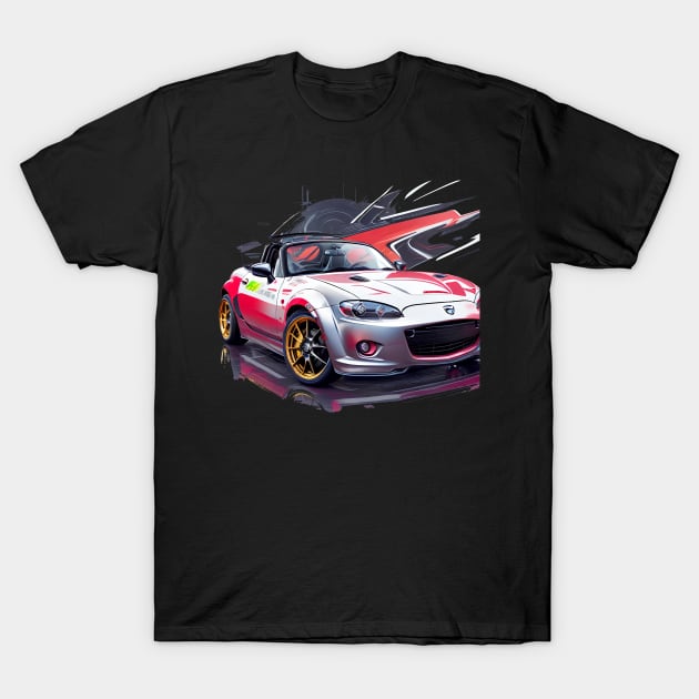 Mazda mx5 cyberpunk tuning jdm T-Shirt by TaevasDesign